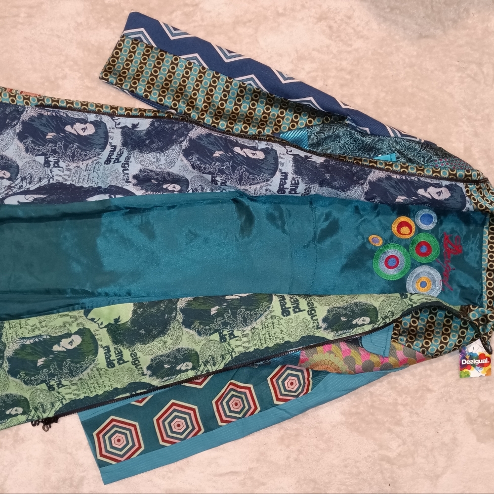 NWT Desigual Multicolor Artistic Patchwork Jacket… - image 3